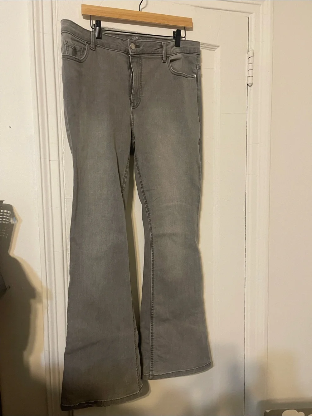 Primark Gray Flare Jeans - Wide Leg High Rise